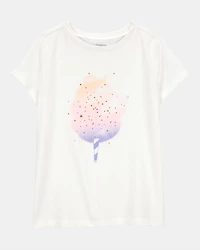 Kid Cotton Candy Short-Sleeve Graphic Tee - Ivory