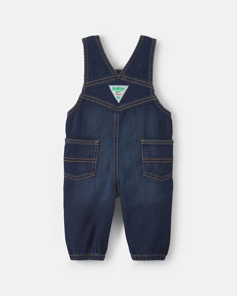 Baby Boy Denim Overalls - Dark Wash