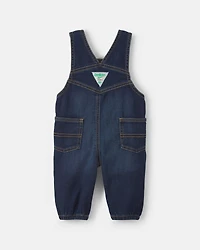 Baby Boy Denim Overalls - Dark Wash