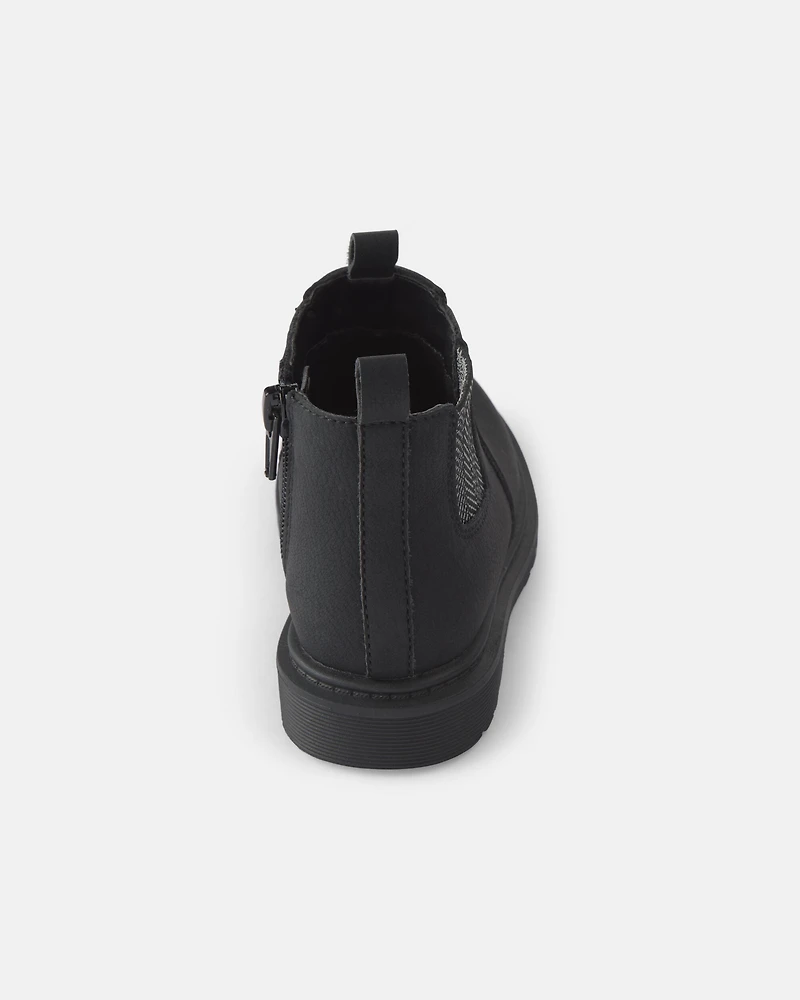 Toddler Boy Ankle Boots - Black