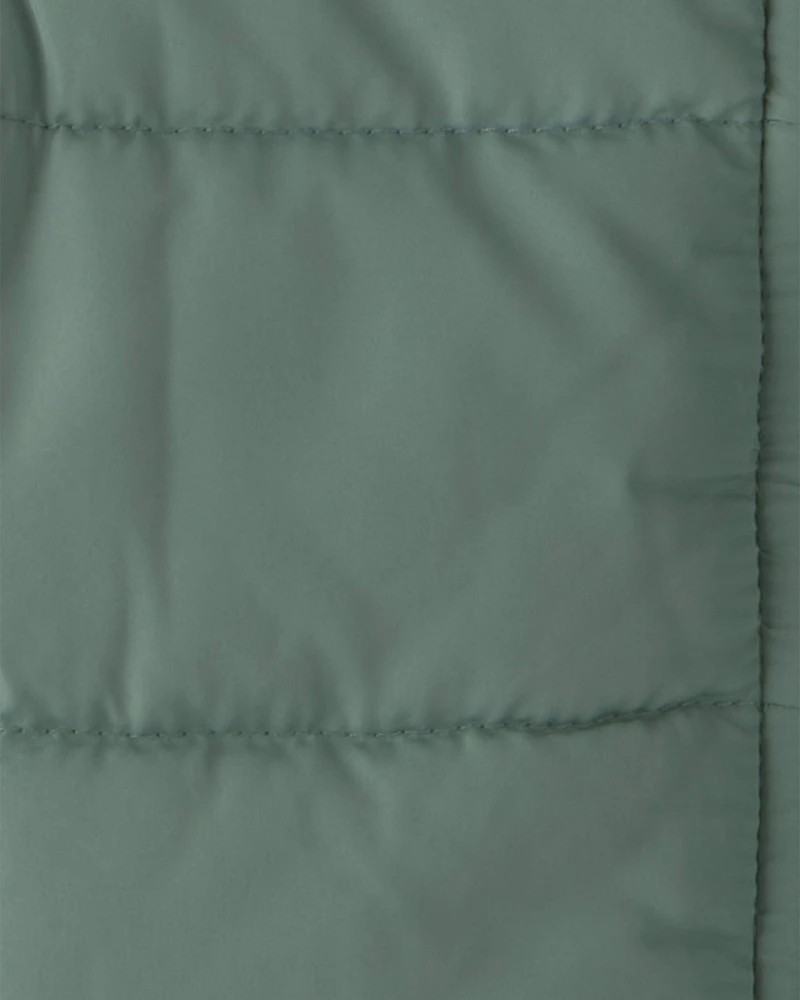 Baby Recycled Teddy Fleece Hooded Puffer Jacket