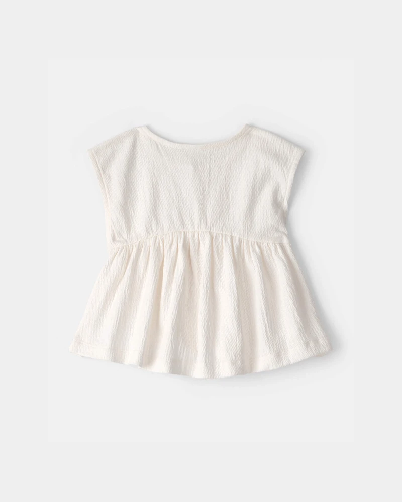 Baby Girl 3-Piece Tankini & Cover-up Set - Orange/Ivory