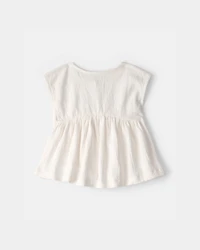 Baby Girl 3-Piece Tankini & Cover-up Set - Orange/Ivory