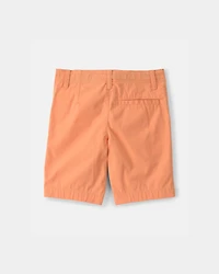 Boys Twill Flat-Front Shorts