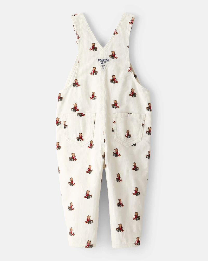 Baby Bear Corduroy Overalls - Cream