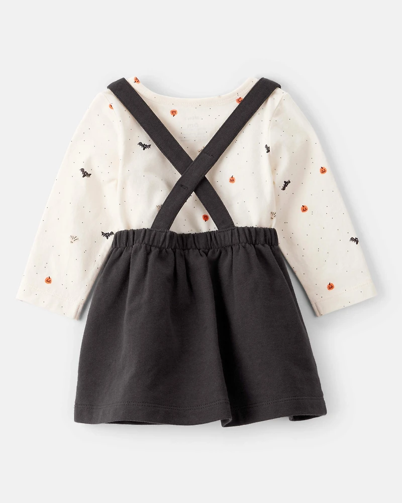 Baby 3-Piece Halloween Tee & Jumper Set - White/Black