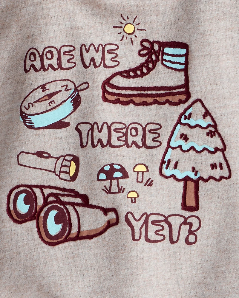 Baby Boy Camping Hoodie - Tan