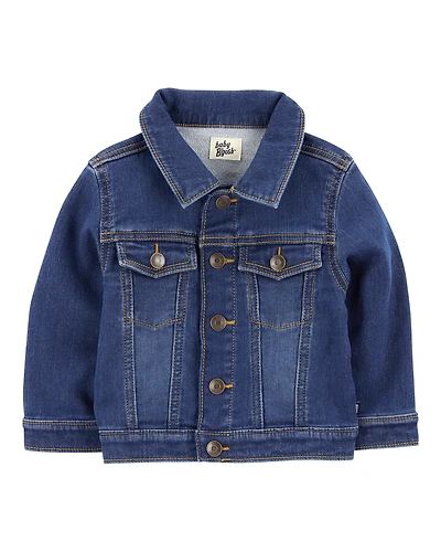 Baby Boy Knit-Like Denim Jacket - Dark Wash