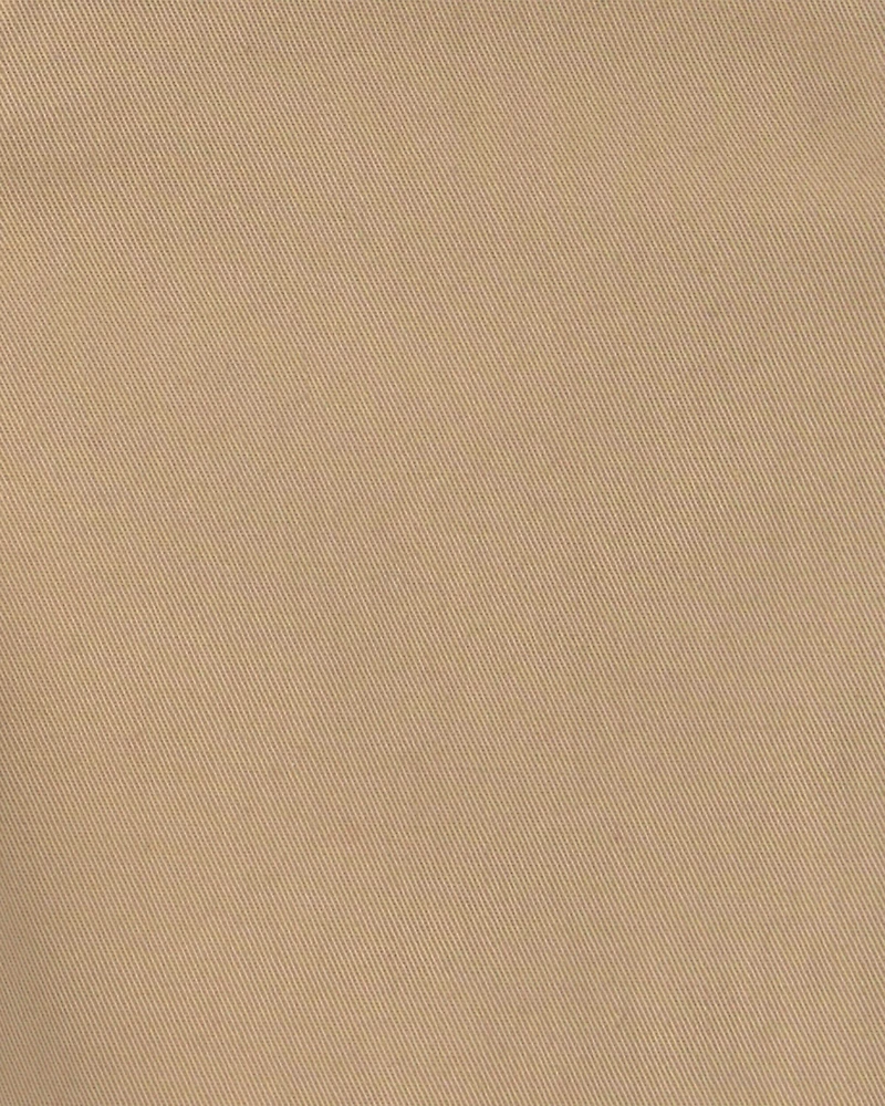 Baby Boy Twill Suspender Pants - Khaki