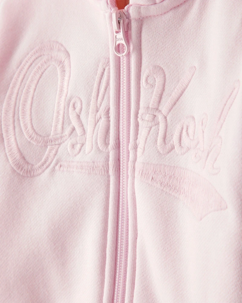 Baby Girl Hooded Zip-Up Jacket