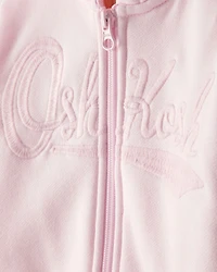 Baby Girl Hooded Zip-Up Jacket
