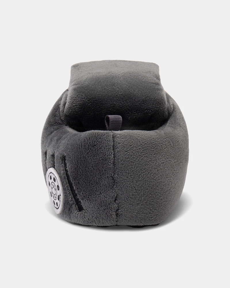 Toddler Boy Truck Slippers - Yellow/Grey