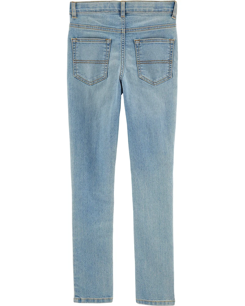 Kid Light Blue Wash Skinny-Leg Jeans