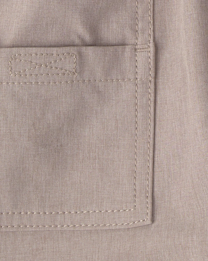 Toddler Boy Woven Pocket Shorts - Taupe
