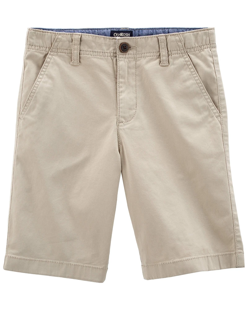 Boys Stretch Chino Shorts - Khaki