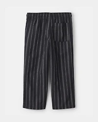Toddler Boy Striped Pants - Black