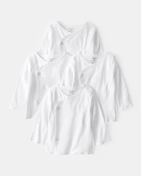Baby 4-Pack Side-Snap Tees - White