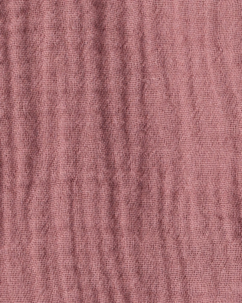 Baby Girl 3-Piece Acorn Print Short-Sleeve Dress Set - Pink