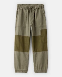 Boys Colorblock Cargo Joggers - Olive