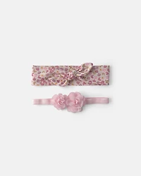 Baby Girl 2-Pack Floral Headwraps