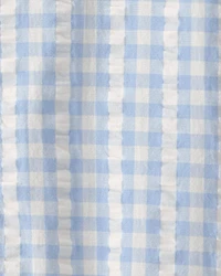 Baby Boy Seersucker Romper Made with Organic Cotton