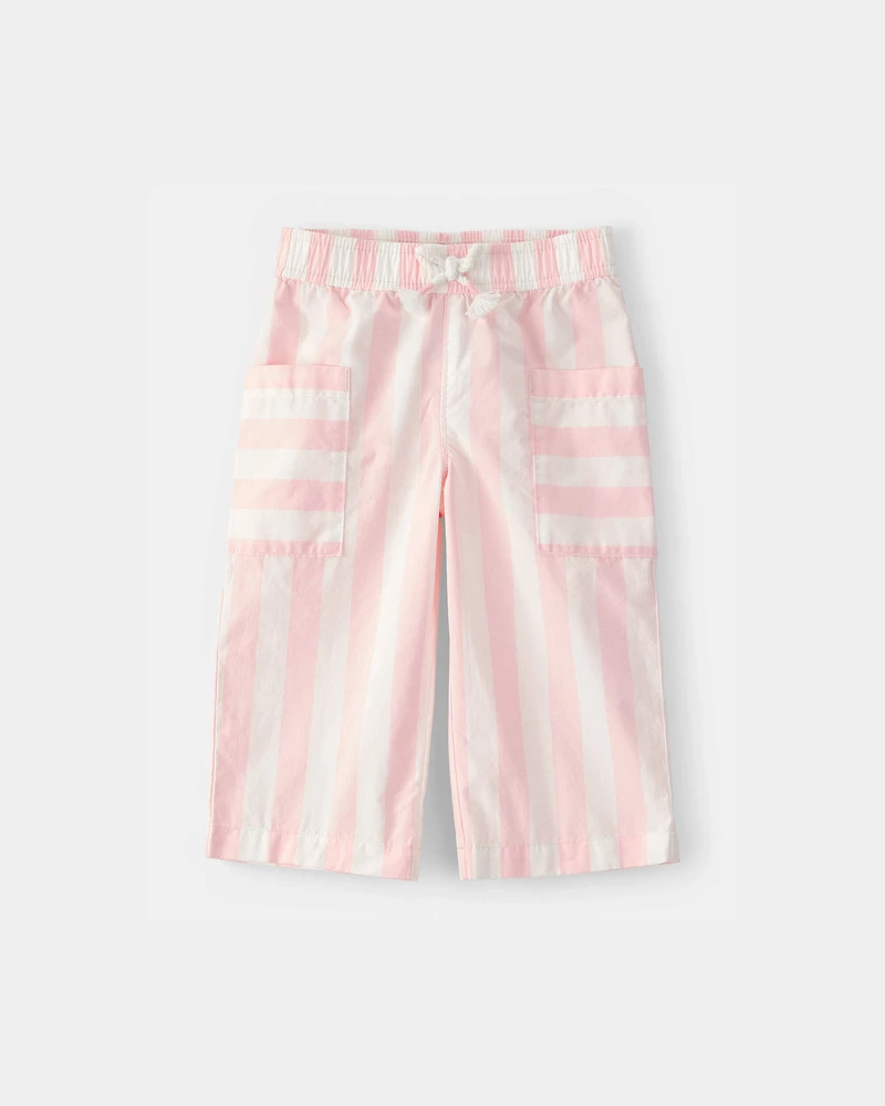 Baby Girl Striped Pants - Pink/Ivory