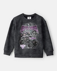 Boys Grave Digger Pullover Sweatshirt - Black