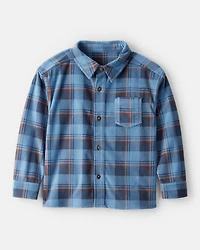 Boys Plaid Button-Down Shirt