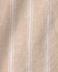 Toddler Boy Striped Linen Button-Down Shirt - Brown