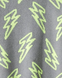Boys Lightning Sweater - Grey