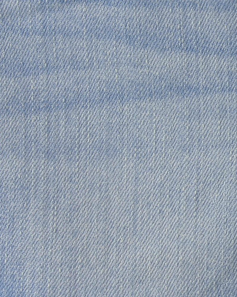 Baby Girl Eyelet Trim Denim Shorts - Light Wash