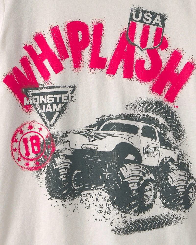 Boys 'Whiplash' Monster Jam Graphic Tee - Cream