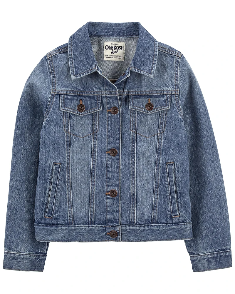 Girls Denim Jacket - Medium Wash