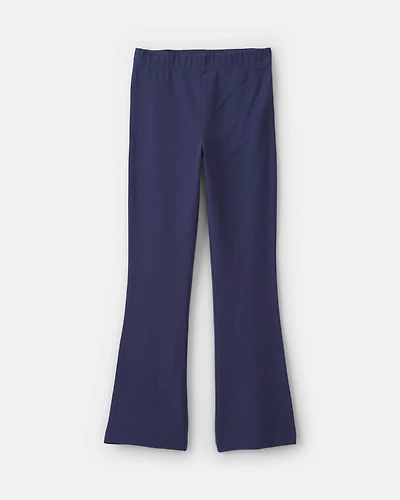 Girls Pull-On Stretch Flare Leggings - Navy Blue