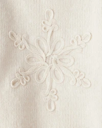 Baby Girl Snowflake Long-Sleeve Sweater - Cream