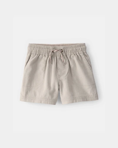 Baby Boy Twill Shorts - Light Khaki