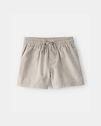 Baby Boy Twill Shorts - Light Khaki