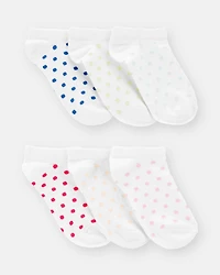 Girls 6-Pack No Show Socks