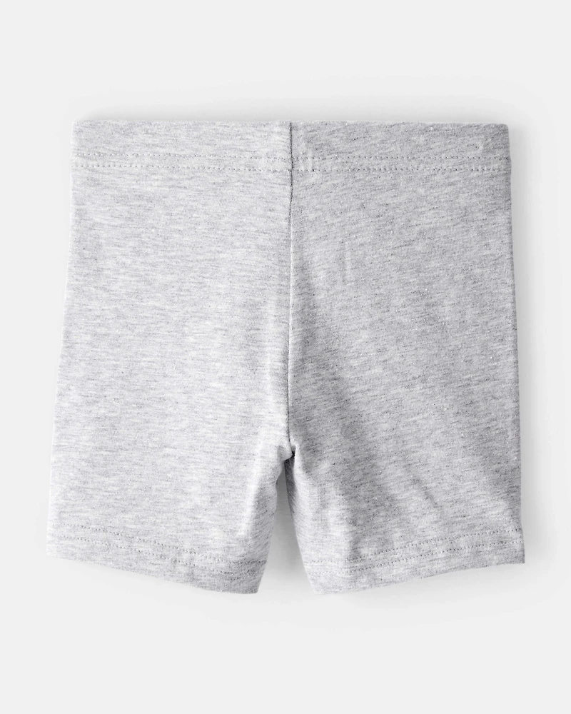 Toddler Girl 2-Pack Tumbling Shorts - Grey/Navy
