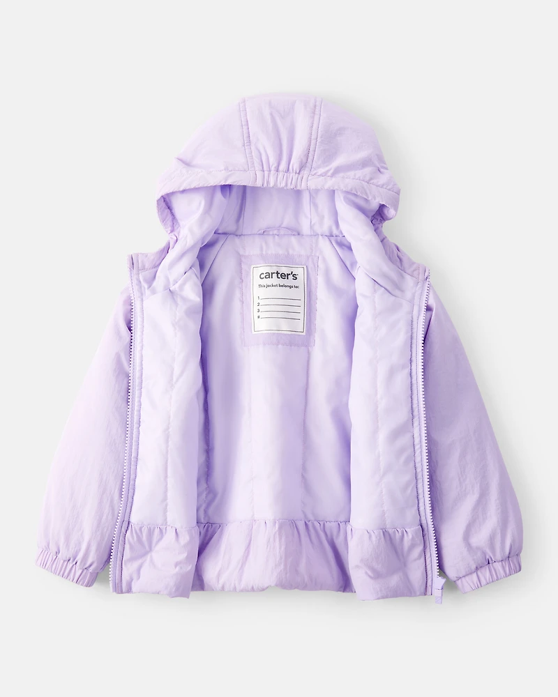 Toddler Girl Long-Sleeve Midweight Jacket - Purple