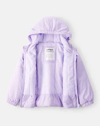 Toddler Girl Long-Sleeve Midweight Jacket - Purple
