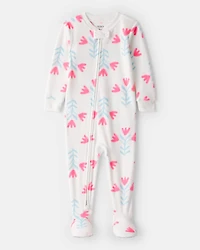 Toddler Girl Floral DreamPlush Snug Fit 1-Piece Pajamas