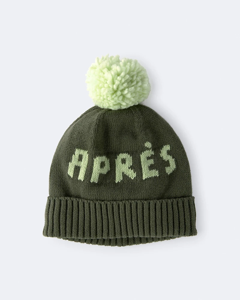Toddler Après Pom Pom Beanie - Olive