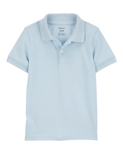 Toddler Ribbed Collar Polo Shirt
