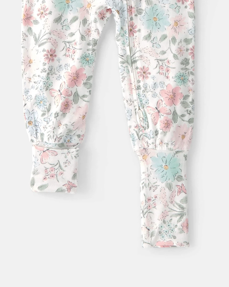 Toddler Girl Butterfly Garden PurelySoft 1-Piece Pajama