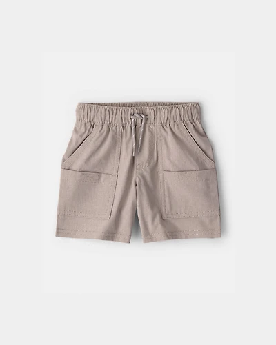 Baby Boy Woven Pocket Shorts - Taupe