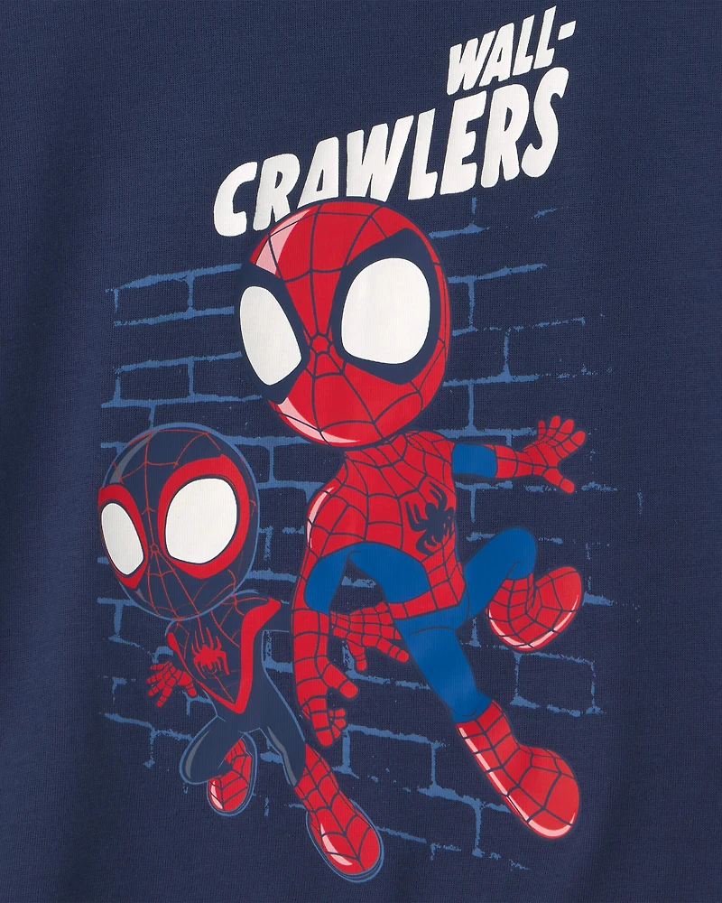 Toddler Boy 2-Piece ©Marvel Spider-Man Short-Sleeve Pajama Set - Blue/Grey