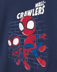 Toddler Boy 2-Piece ©Marvel Spider-Man Short-Sleeve Pajama Set - Blue/Grey