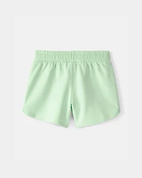 Girls French Terry Shorts - Green