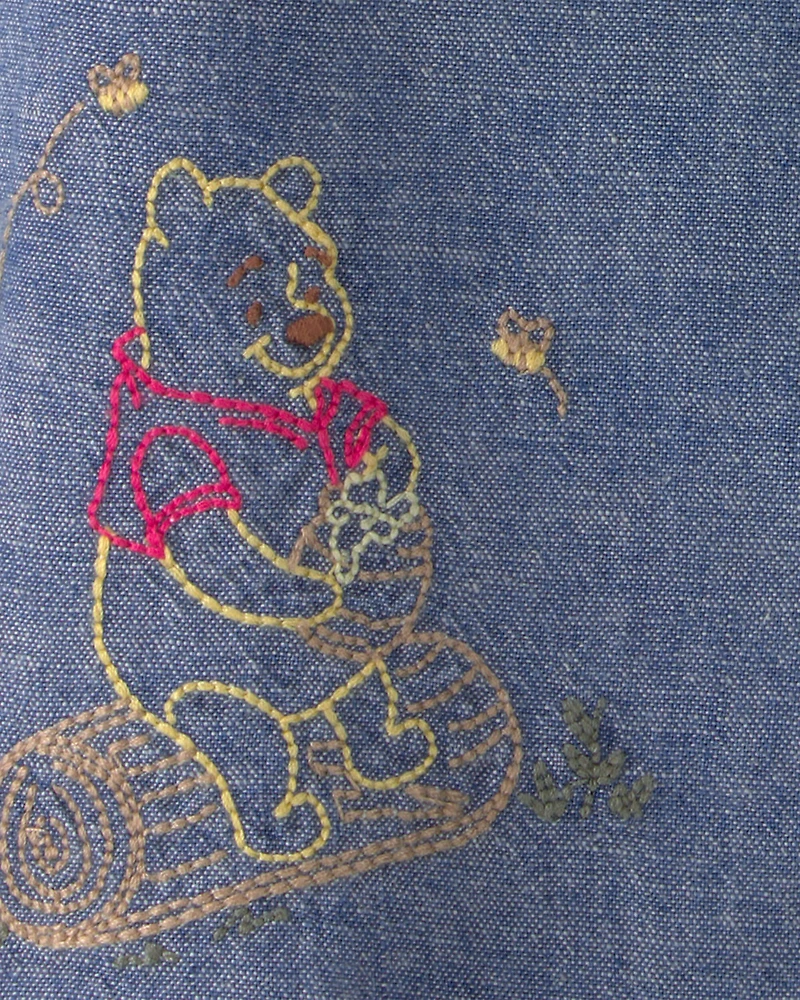 Baby Boy Disney© Winnie the Pooh Chambray Embroidered Button-Down Shirt - Medium Wash